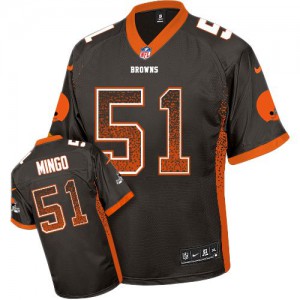 Hommes Nike Cleveland Browns # 51 Barkevious Mingo élite Brown Drift mode NFL Maillot Magasin