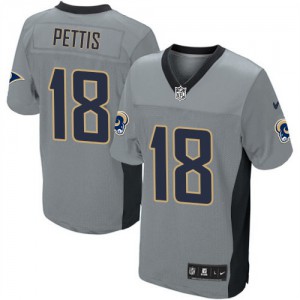 Hommes Nike St. Louis Rams # 18 Austin Pettis Élite gris ombre NFL Maillot Magasin