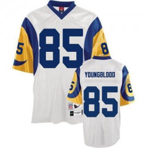 Mitchell et Ness St. Louis Rams # 85 Jack Youngblood authentique Throwback NFL maillot de blanc Mitchell et Ness St. Louis Rams # 85 Jack Youngblood authentique Throwback NFL maillot de blanc