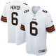 Youth Nike Cleveland Browns &6 Brian Hoyer Elite White NFL Jersey