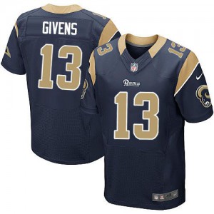 Hommes Nike St. Louis Rams # 13 Chris Givens Élite bleu marine équipe NFL Maillot Magasin de couleur