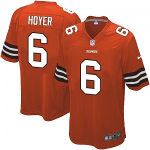 Jeunesse Browns de Cleveland Nike # 6 Brian Hoyer élite NFL de rechange Orange Maillot Magasin