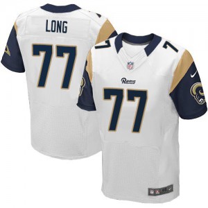Hommes Nike St. Louis Rams # 77 Jake Long Élite blanc NFL Maillot Magasin