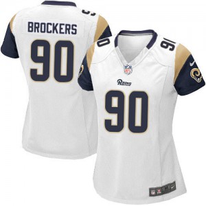 Femmes Nike St. Louis Rams # 90 Michael Brockers Élite blanc NFL Maillot Magasin