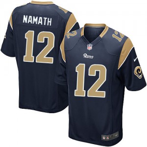 Jeunesse Nike St. Louis Rams # 12 Joe Namath Élite bleu marine équipe NFL Maillot Magasin de couleur Jeunesse Nike St. Louis Rams # 12 Joe Namath Élite bleu marine équipe NFL Maillot Magasin de couleur