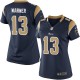 Women Nike St. Louis Rams &13 Kurt Warner Elite Navy Blue Team Color NFL Jersey