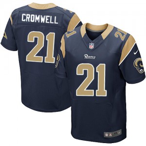 Hommes Nike St. Louis Rams # 21 Nolan Cromwell élite bleu marine équipe NFL Maillot Magasin de couleur