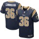 Men Nike St. Louis Rams &36 Benny Cunningham Elite Navy Blue Team Color NFL Jersey