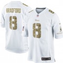 Men Nike St. Louis Rams &8 Sam Bradford Elite White Salute to Service NFL Jersey