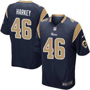 Jeunesse Nike St. Louis Rams # 46 Cory Harkey Élite bleu marine équipe NFL Maillot Magasin de couleur