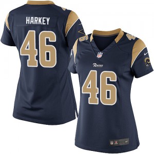 Femmes Nike St. Louis Rams # 46 Cory Harkey Élite bleu marine équipe NFL Maillot Magasin de couleur Femmes Nike St. Louis Rams # 46 Cory Harkey Élite bleu marine équipe NFL Maillot Magasin de couleur