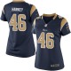 Women Nike St. Louis Rams &46 Cory Harkey Elite Navy Blue Team Color NFL Jersey