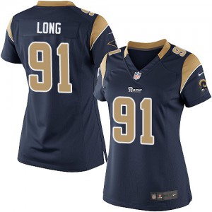 Femmes Nike St. Louis Rams # 91 Chris Long élite bleu marine équipe NFL Maillot Magasin de couleur Femmes Nike St. Louis Rams # 91 Chris Long élite bleu marine équipe NFL Maillot Magasin de couleur