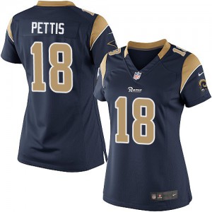Femmes Nike St. Louis Rams # 18 Austin Pettis élite bleu marine équipe NFL Maillot Magasin de couleur