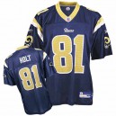 Reebok St.Louis Rams &81 Torry Holt Premier EQT Navy Blue Team Color Throwback NFL Jersey