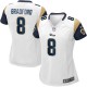 Women Nike St. Louis Rams &8 Sam Bradford Elite White NFL Jersey