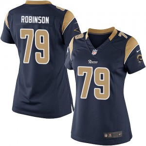 Femmes Nike St. Louis Rams # 79 Greg Robinson élite bleu marine équipe NFL Maillot Magasin de couleur
