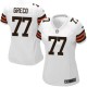 Women Nike Cleveland Browns &77 John Greco Elite White NFL Jersey