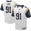 Men Nike St. Louis Rams &91 Chris Long Elite White NFL Jersey