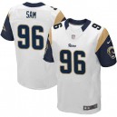 Men Nike St. Louis Rams &96 Michael Sam Elite White NFL Jersey