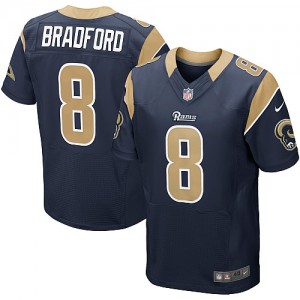 Hommes Nike St. Louis Rams # 8 Sam Bradford élite bleu marine équipe NFL Maillot Magasin de couleur Hommes Nike St. Louis Rams # 8 Sam Bradford élite bleu marine équipe NFL Maillot Magasin de couleur