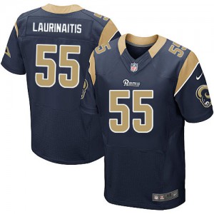 Hommes Nike St. Louis Rams # 55 James Laurinaitis Élite bleu marine équipe NFL Maillot Magasin de couleur