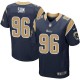 Men Nike St. Louis Rams &96 Michael Sam Elite Navy Blue Team Color NFL Jersey