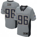 Men Nike St. Louis Rams &96 Michael Sam Elite Grey Shadow NFL Jersey