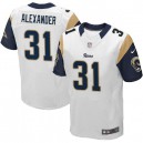 Men Nike St. Louis Rams &31 Mo Alexander Elite White NFL Jersey