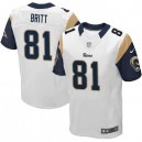 Men Nike St. Louis Rams &81 Kenny Britt Elite White NFL Jersey