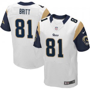 Hommes Nike St. Louis Rams # 81 Kenny Britt Élite blanc NFL Maillot Magasin