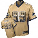 Men Nike St. Louis Rams &99 Aaron Donald Elite Gold Drift Fashion NFL Jersey