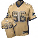 Men Nike St. Louis Rams &96 Michael Sam Elite Gold Drift Fashion NFL Jersey