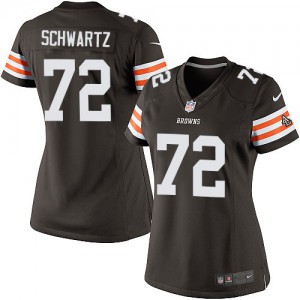 Femmes Nike Cleveland Browns # 72 Mitchell Schwartz élite brun équipe NFL Maillot Magasin de couleur Femmes Nike Cleveland Browns # 72 Mitchell Schwartz élite brun équipe NFL Maillot Magasin de couleur