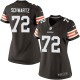 Women Nike Cleveland Browns &72 Mitchell Schwartz Elite Brown Team Color NFL Jersey