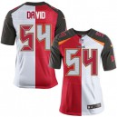 Men Nike Tampa Bay Buccaneers &54 Lavonte David Elite Team/Road Two Tone NFL Jersey