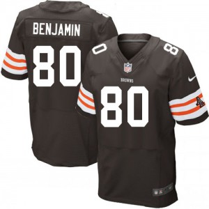 Hommes Nike Cleveland Browns # 80 Benjamin Élite Travis Brown couleur NFL maillot de Team