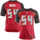 Men Nike Tampa Bay Buccaneers &54 Lavonte David Elite Red Team Color NFL Jersey