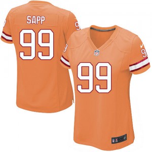 Femmes Nike Tampa Bay Buccaneers # 99 Warren Sapp Élite Orange glaçure remplaçant NFL Maillot Magasin