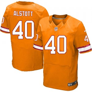 Hommes Nike Tampa Bay Buccaneers # 40 Mike Alstott Élite Orange glaçure remplaçant NFL Maillot Magasin