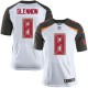 Men Nike Tampa Bay Buccaneers &8 Mike Glennon Elite White NFL Jersey
