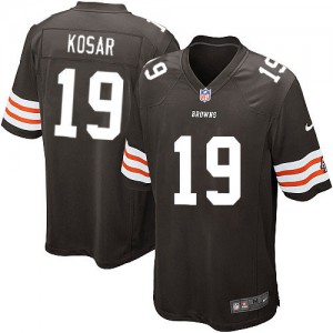Jeunesse Browns de Cleveland Nike # 19 Bernie Kosar élite équipe brun couleur NFL Maillot Magasin