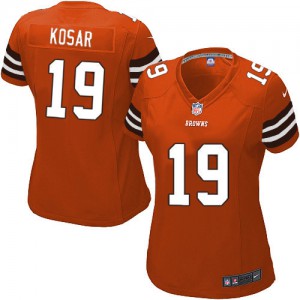 Femmes Nike Cleveland Browns # 19 Bernie Kosar Élite Orange alternent NFL Maillot Magasin