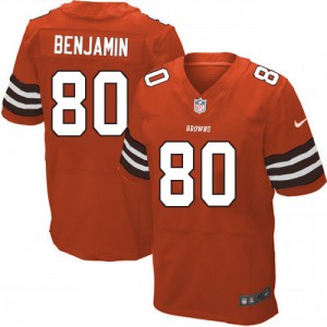 Hommes Nike Cleveland Browns # 80 Travis Benjamin Élite Orange alternent NFL Maillot Magasin