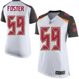 Femmes Nike Tampa Bay Buccaneers # 59 Mason Foster Élite blanc NFL Maillot Magasin