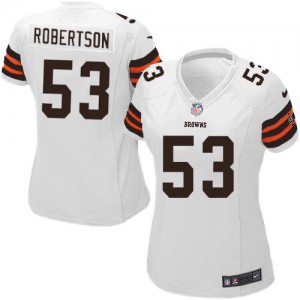 Femmes Nike Cleveland Browns # 53 Craig Robertson Élite blanc NFL Maillot Magasin
