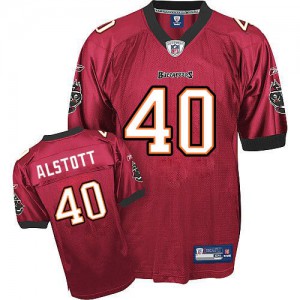 Reebok Tampa Bay Buccaneers # 40 équipe de Mike Alstott rouge couleur Throwback authentique NFL maillot