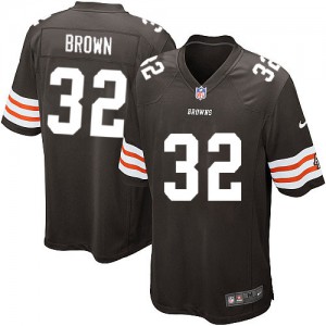 Jeunesse Browns de Cleveland Nike # Jim 32 l'équipe élite brun brun couleur NFL Maillot Magasin