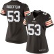 Women Nike Cleveland Browns &53 Craig Robertson Elite Brown Team Color NFL Jersey