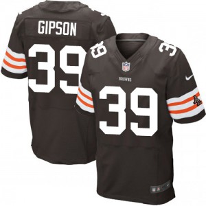 Hommes Nike Cleveland Browns # 39 Philippe Gipson élite brun équipe NFL Maillot Magasin de couleur